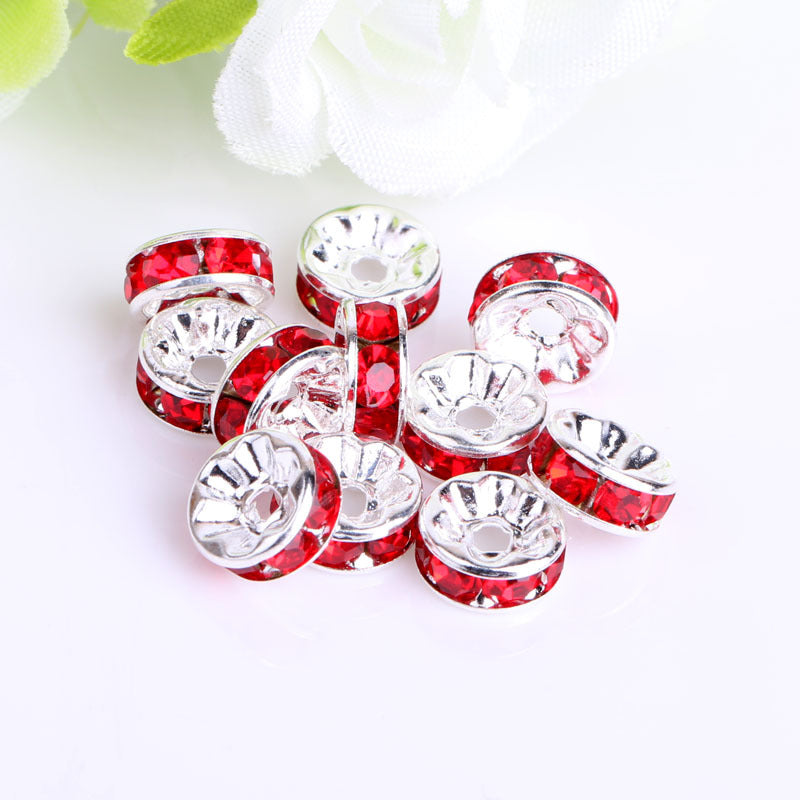 Wholesale Diamond Wheel Glass 100pcs Spacer Beads